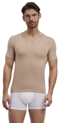 FALKE Herren Daily Climate Control Outlast® Deep V-Neck Unterwäsche Unterhemd V-Ausschnitt hautfreundlich bequem feuchtigkeitsregulierend schnelltrocknend atmungsaktive nachhaltige Baumwolle 1 Stück | für perfektes Körperklima
