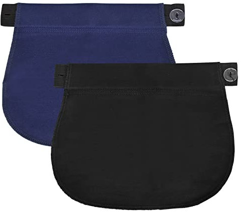 2 Stück Schwanger Hosenerweiterung Einstellbare Taillen Verlängert Schwangerschaft Hosen Bund Extender Elastisch Mutterschaft Hosen Verstellbar Hosenbunder weiterung für Schwangere, 22*20*16CM