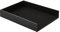 Eglooh - Minerva - Ablagefächer für Schreibtisch und Büro Leder Schwarz - Bürobedarf Briefablage Papierablage Ablagekorb für DIN A4 - cm 32 x 24,2 x H.5 - Made in Italy