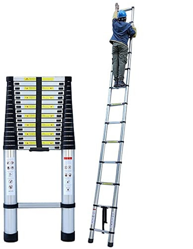 Teleskopleiter Leiter Treppenleiter Ausziehbare Teleskopleiter 8m 7m 6m 5m 4,6m 3,8m 3,2m 2,6m, Aluminium Zusammenklappbare Teleskopleiter, Ausziehbare & zusammenklappbare Leiter für Haus RV Outdoor A