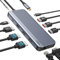 Hub USB C Docking Station USB C 11 en 1 Triple Moniteur vers Dual 4K HDMI, 1080P VGA, USB C & 2 USB3.1 10Gbps, 2 USB 2.0, Ethernet RJ45, Audio, PD 100W, Dock USB C pour Lenovo, Dell,HP