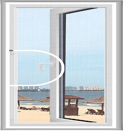 Custom Size Window Screen Mesh, Window Screen Bug Mosquito Mesh Easy Installation Fly Insect, Balcony Cat Safety Net with Zipper, Window Protection for Cat,Custom Size,Custom Position