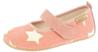 Living Kitzbühel Baumwoll Ballerina Mädchen - Weiche Hausschuhe aus Baumwolle - Atmungsaktiv & rutschfest - Handgefertigt in Europa Dark Rose Cloud, 40