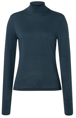 super.natural W TUNDRA175 TURTLENECK Merino Longsleeve Damen - Damen Langarmshirt aus Merino-Polyester-Mix, Wärmendes & geruchsabweisendes Funktionsshirt
