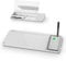 TOWON Desktop Glass Whiteboard with Wireless Charger Station, White Board Organizer for Desk, Desk Whiteboard with Storage and Device Charging, Deskboard Buddy, 34 x 17 CM