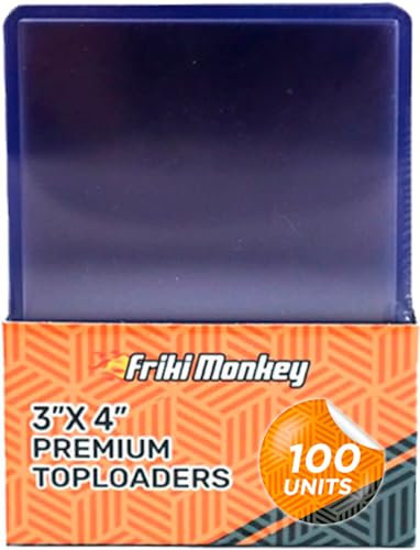 Friki Monkey Toploader (25X4) Kartenhüllen, Briefhüllen 63,5 x 88 mm, starre Kartenhüllen, NBA-Karten, Magic-Karten, Toploaders mit Kartenschutz, (Toploader (100)), FMTOP25