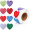 Acooruiteng 500 Stück Herz Sticker 25mm Aufkleber Herz Selbstklebend Sticker Herzen Flash Herz Aufkleber Aufkleber Herzen Heart Stickers für Siegel Basteln und Scrapbooking Geschenkverpackungen