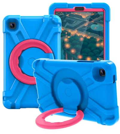 AKABEILA Funda para tablet Samsung Galaxy Tab A7 Lite T220/T225, funda antideslizante resistente con soporte giratorio, TPU suave, a prueba de golpes, funda para tablet