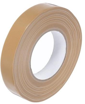 QUARKZMAN Gewebeband 25mm x 55m, Leicht reißbares, rückstandsfreies, nicht reflektierendes Klebeband für Buchbinder, Reparaturband für Buchscharniere, Sofa, Kabel, Bühnentuch (Braun)