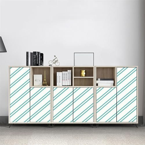 Selbstklebende Tapete Grüner Streifen Strukturtapete Wandtattoo Schlafzimmer Tapete Selbstklebend Vliestapete Wallpaper for Living Room Tapeten Leicht zu Entfernen Wandschutzfolie 40x100cm/2 Pcs