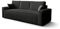 ALTDECOR Wohnzimmer Couch mit Schlaffunktion, Polstercouch rückenecht gepolstert, ideal als Gästebett - BALLARO - 230x85x89 cm Schwarz