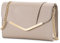 VASCHY Clutch Damen, Mode Handtasche Umhängetasche Schultertasche ELegant Leder Wristlet Clutch Crossbody für Hochzeit Freizeit Party Khaki