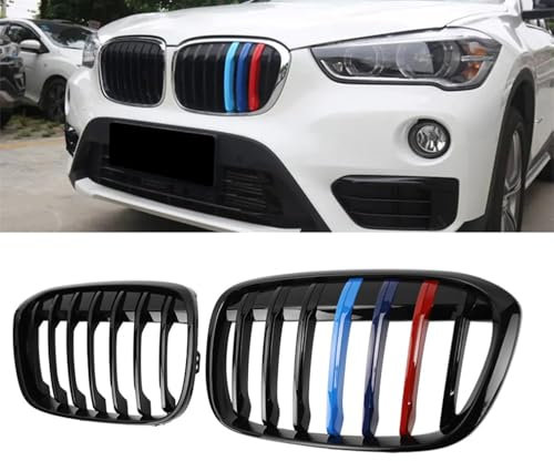 dmSJEr Frontstoßstangengrill geeignet für BMW X1 F48 F49 2016-2019 Grille de Calandre Avant.-Karosserieanpassung, Macht Ihr Fahrzeug modischer und Trendiger