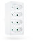 feletec 4-fach Steckdosenadapter 4x Euro, weiß, Mehrfachstecker, Mehrfachsteckdose