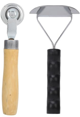 flexman Tire Patch Repair Tools Set, 6mm Tire Repair Roller Tire Repair Scraper with Non Slip Handle, Universal Tyre Puncture Repair Tools Kit for Cars Motorcycles Bikes