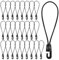 Adiwo Tenditerli con Ganci, 15 cm x 25 Pz Tenditerli con Ganci, Doppio Gancio per Corda Elastica per Teli, Tende, Portabagagli, Auto e Biciclette, Nero