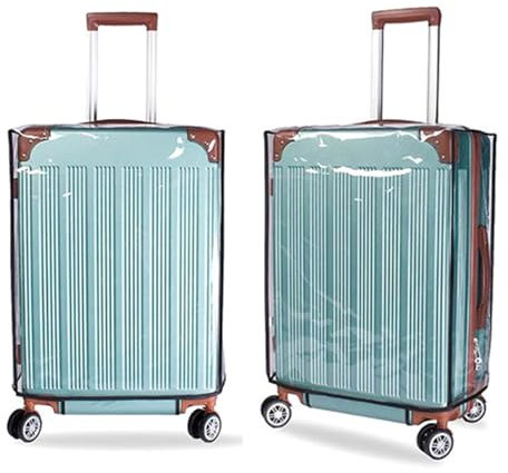 Wisebom 2 Pezzi Copertura Trasparente per Valigie, Custodie Protettive per Valigie Impermeabile Copri Valigia Impermeabile In PVC Custodia Protettiva per Viaggi Valigie Protezione (24 Pollici)