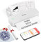 Pristar D210 Thermodrucker A4, Tragbarer Drucker Kompatibel mit iOS/Android und Laptops, Mobiler Drucker A4 für Unterwegs, Büro, Auto, Schule, Zuhause, Bluetooth Thermodrucker Tattoo, Weiß