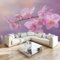 MIATCENRT Papier Peint Panoramique Fleur Élégante, ‎150X105Cm (L×H) Revêtement Mural Décoration Pour Chambre Salon, Design Moderne Rose Orchidée Papier Peint Tapisserie Poster Mural