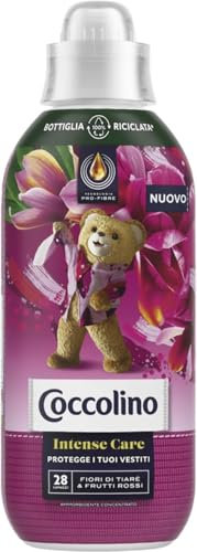Coccolino Ammorbidente Concentrato Intense Care, Fiori di Tiarè e Frutti Rossi, 645ml (4 Pezzi)