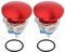 VGOL 2 PCs 19MM Selbst Reset Metall Push Button Switch Wasserdicht Start-Taste AC/DC 12V-250V Rot