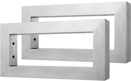 VANCHEMO 2er Set Wandkonsole aus Edelstahl, Stabile Waschtischhalterung für Aufsatzwaschbecken Regalhalter schwerlast Metall Wandhalter Wandregal Handtuchhalter Unterbau Konsolenträger (35cm)