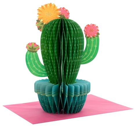 Hallmark 3D & Pop Up Any Occasion Card (Green, Blue, Pink, Yellow)