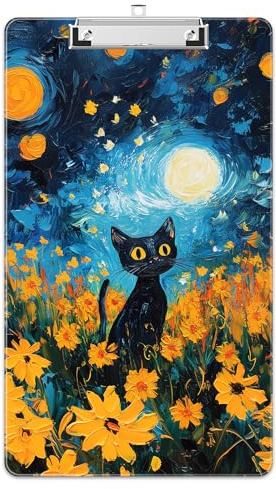 Luminzo Kunststoff Klemmbrett 23x38cm mit Flachclip für Anwälte, Van Cat