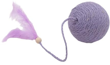 FewNvWa Katzenkratzbaum für Den Innenbereich mit Beweglichem Ball Zur Beschäftigung, Lila