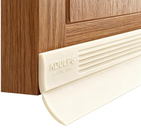 Upgraded Silicone Draught Excluder for Doors – Self-Adhesive Door Seal Strip, Soundproof, Waterproof & Weatherproof Gap Stopper, Energy-Saving Draft Blocker for Home, Bathroom & Patio (white)