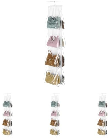 Whitmor Handtaschen-Aktenordner, transparent (Packung mit 4)
