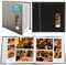pbf Scrapbook Fotoalbum 12x12, Gästebuch mit Fotoeinlage, schwarzes Scrapbook mit Plastikhüllen & weißen Seiten, Scrapbook Album für alle Größen Bilder, Erinnerungsbuch, Hochzeitsscrapbook