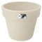 elho Green Basics Top Planter 23 - Flower Pot for Outdoor - Ø 23.0 x H 19.6 cm - White/Cotton White