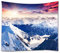 A.Monamour Wanddekor Wandbild Vorhang Wandteppiche Winterabend Sonnenuntergang Weißen Schnee Berge Bunten Himmel Natur Landschaft Bild Drucken Stoff Wandbehang Tapisserie Für Schlafzimmer 153x203cm