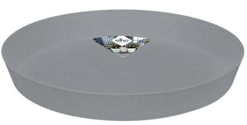 Elho Loft Urban Soucoupe Ronde 21 - Soucoupe pour Extérieur - Ø 20.4 x H 2.9 cm - Gris/Living Ciment