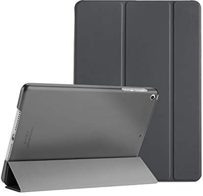 ProCase iPad Air Ultra Dünn Smart Hülle, Leichte Stand Schutzhülle Shell mit Translucent Frosted Rückhülle für Apple iPad Air (A1474 A1475 A1476) -Grau