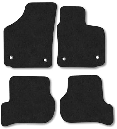 Seat Leon (2009-2012) Carpet Car Mats | Black Edge Trim Tailored Fit Floor Mats Full Coverage Protection Accessories Easy Clean Anti Slip Made in the UK