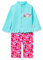 Playshoes UV-Schutz Einteiler Unisex Kinder Badeanzug Schwimmanzug Badebekleidung, Flamingo Langarm, 86/92