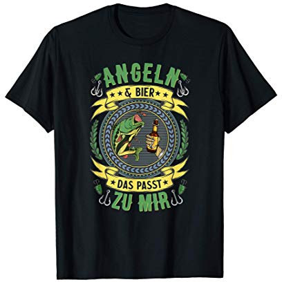Herren Angeln und Bier I Geschenkideen für Angler T-Shirt