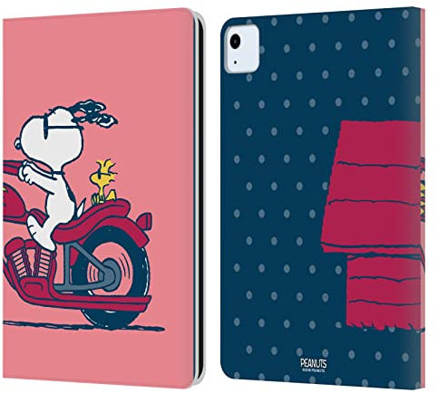 Head Case Designs Offizielle Peanuts Snoopy & Woodstock Halbzeiten Und Gelächter Leder-Wallet-Hülle Kompatibel mit Apple iPad Air 11 2020/2022/2024/2025