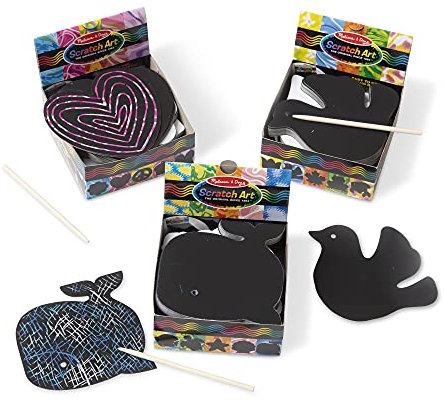 Melissa & Doug | Pack mit 3 | Scratch Art Mini Notizen – Ozean Natur und Lieblingsdinge