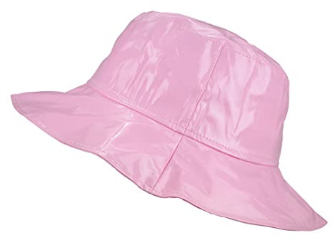 Toutacoo, Regenhut, Schlapphut, Breitkrempiger Hut, Damen, Vinyl (Rosa klar)