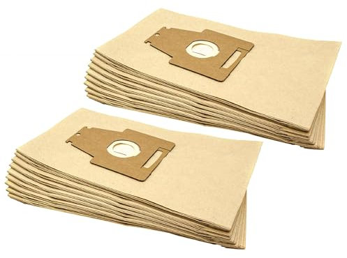 vhbw 20x Bolsa aspiradora compatible con Bosch Ergomaxx Pro Hygienic, Professional Pro Parquet Hepa aspiradora - papel, 34 cm x 20,5 cm