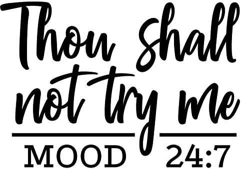 Sunset Graphics & Decals SGD000213A Aufkleber Thou Shall Not Try Me aus Vinyl, für Autos, LKWs, Vans, Wände, Laptops, Schwarz