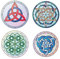 GORGECRAFT 8 St 6.3 Zoll Knoten-Fensteraufkleber Statisches Triquetra-Symbol Glas-Schiebetür-Aufkleber Haftet wasserdichte Vinylfolie Schlafzimmer-Badezimmer-Aufkleber Haustieren Vorzubeugen
