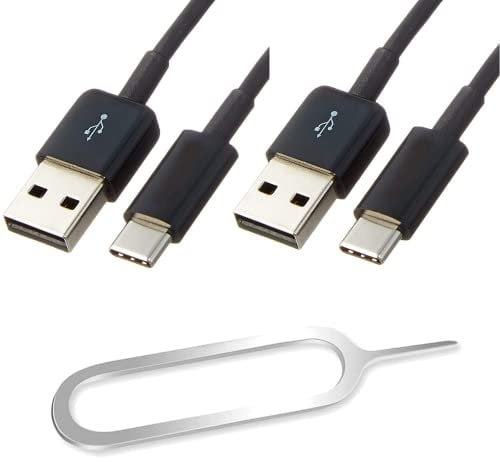 Khudadad® 2 Pack (1M) USB To Type C USBC Fast Charger Phone Charging Cable Compatible with Samsung S10 S20 S21 Plus Ipad Note Huawei Google Pixel Xperia Xiaomi Pro Sync Data Lead Smartphone Android