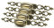 DOJA Barcelona | Vintage Möbelknauf | Pack 4 | Antike Runde Gold Knöpfe | 22mm*26mm*136mm | ZnAl gealterte Griffe | für Schubladengriffe, Küchengriffe, Schrankgriffe, Türknöpfe,...