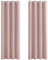 PONY DANCE Baby Pink Curtains for Girls Bedroom - Eyelet Top Window Treatment Home Decoration Romantic Style Noise Reducing Blackout Drapes, 46-Inch x 72-Inch Wide by Drop, 2 PCs