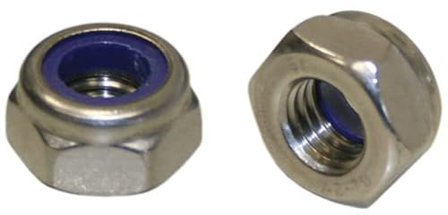 selbstsichernde Sechskantmuttern DIN985 M8 Edelstahl V4A - 50 Stk.