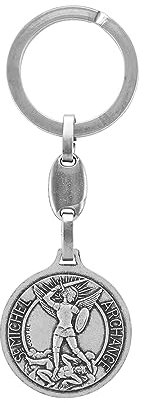 NKlaus Schlüsselanhänger Erzengel Raphael - Gabriel 3cm Schutzpatron silber Heilenergie 14862